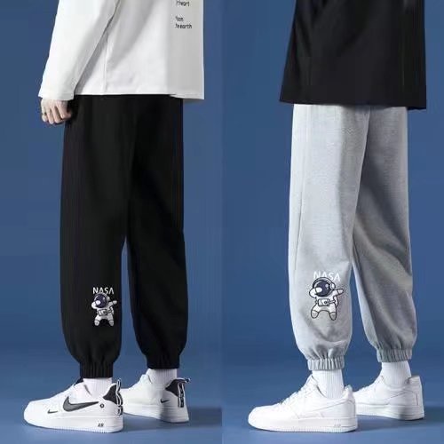 Quần jogger cotton ống rộng phong cách Hàn Quốc thời trang