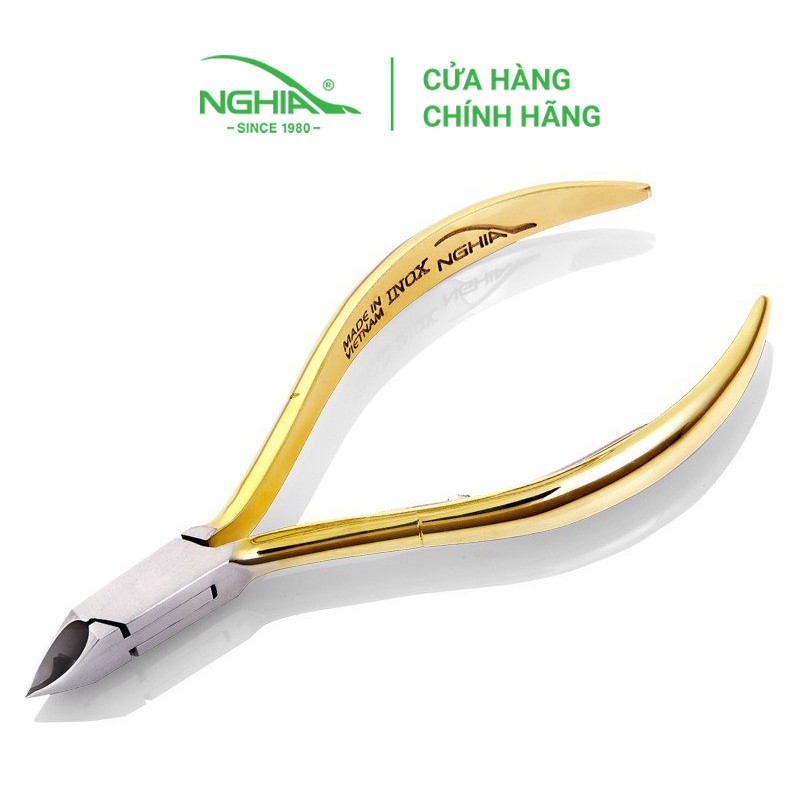 Kềm Cắt Da Thép Không Gỉ Mạ Vàng 24K Cao Cấp Kềm Nghĩa D.02V Vàng