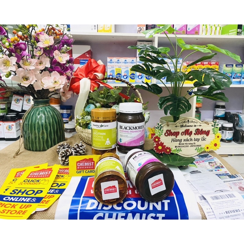 Combo đẹp da tinh dầu hoa anh thảo và mầm đậu nành Blackmores Evening Primrose Oil Úc 190 viên