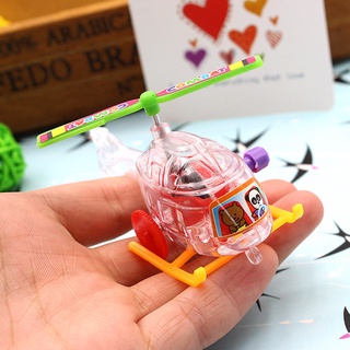1 máy bay đồ chơi mini lên dây cót màu trong suốt cho bé
