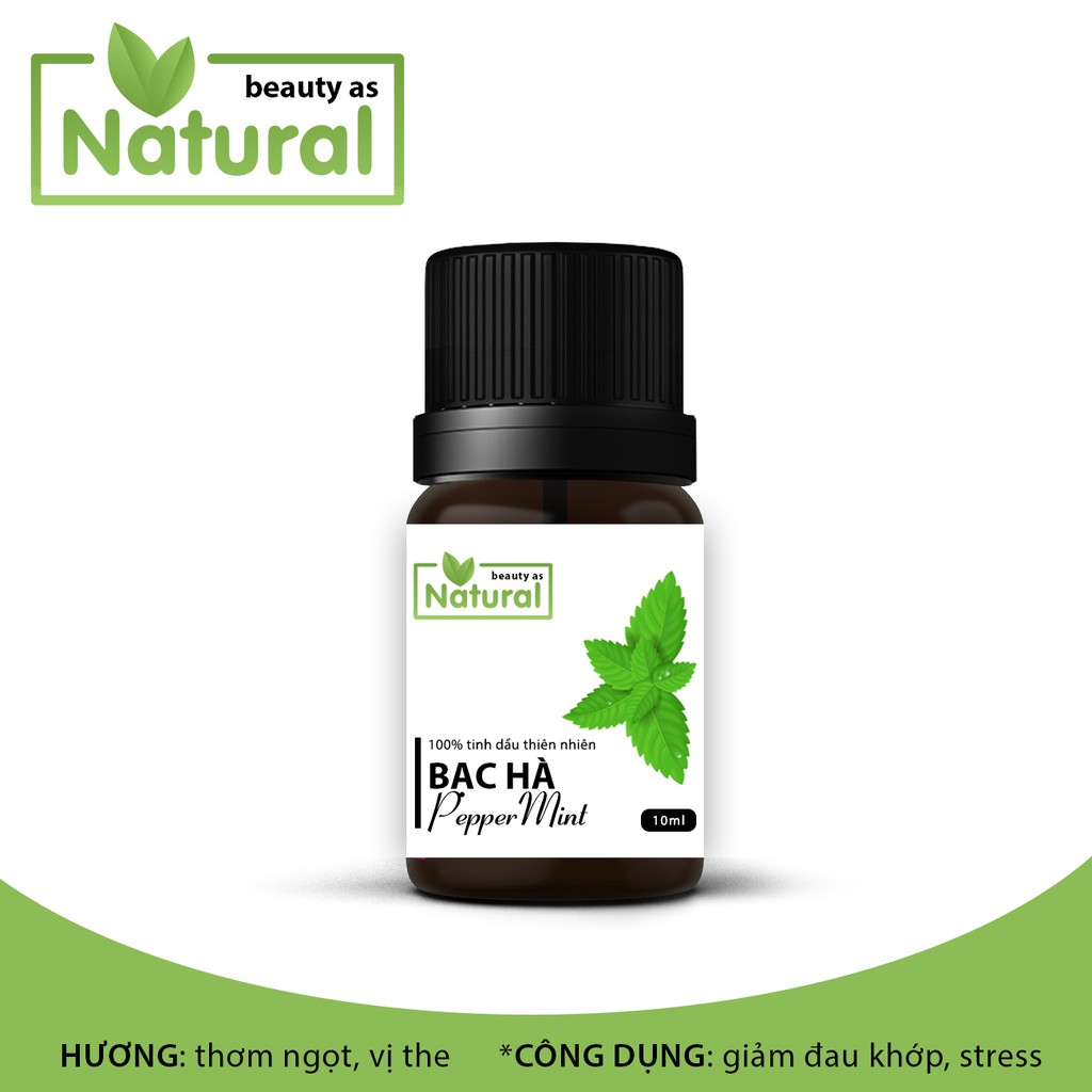 Tinh dầu thiên nhiên lọ 10ml - Táo, Lan Ngọc Tây, Bạc Hà, Sả, Oải Hương từ Beauty as Natural