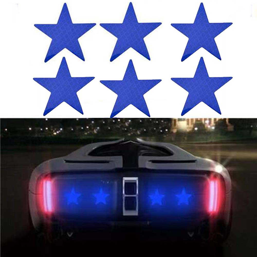 Set 6 Miếng Dán Phản Quang Đa Năng Trang Trí Xe Hơi