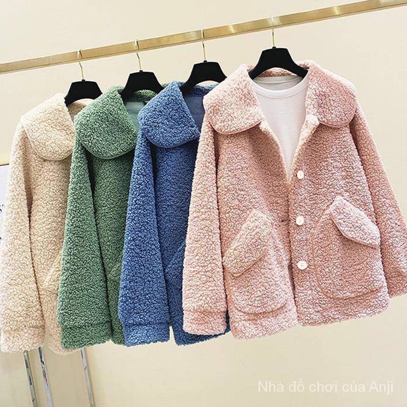 Korean style velvet winter girl jacket