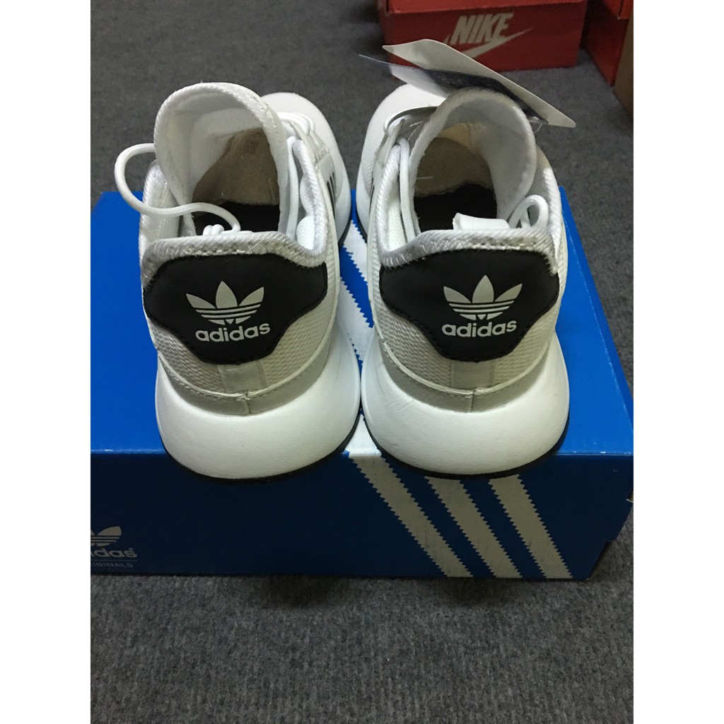 giày adidas xprl trắng kẻ đen phản quang