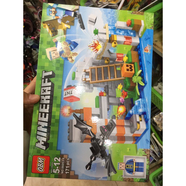 Lego Minecraft  Lego Myworld Ngôi Nhà Trên Rừng Tuyết, Lâu Đài, Trang Trại