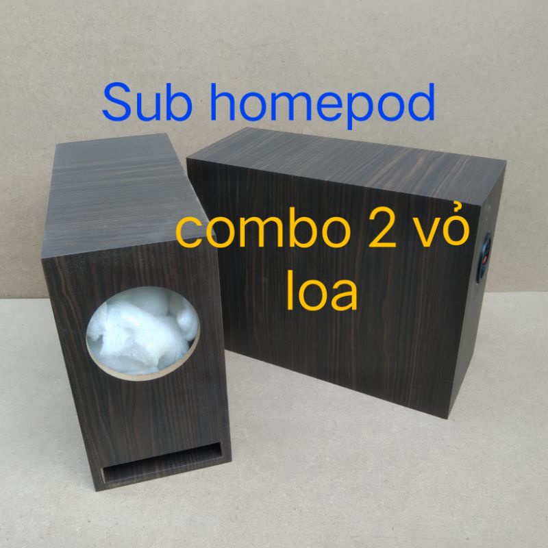 combo 2 vỏ thùng ma trận cho loa homepod, gỗ thường