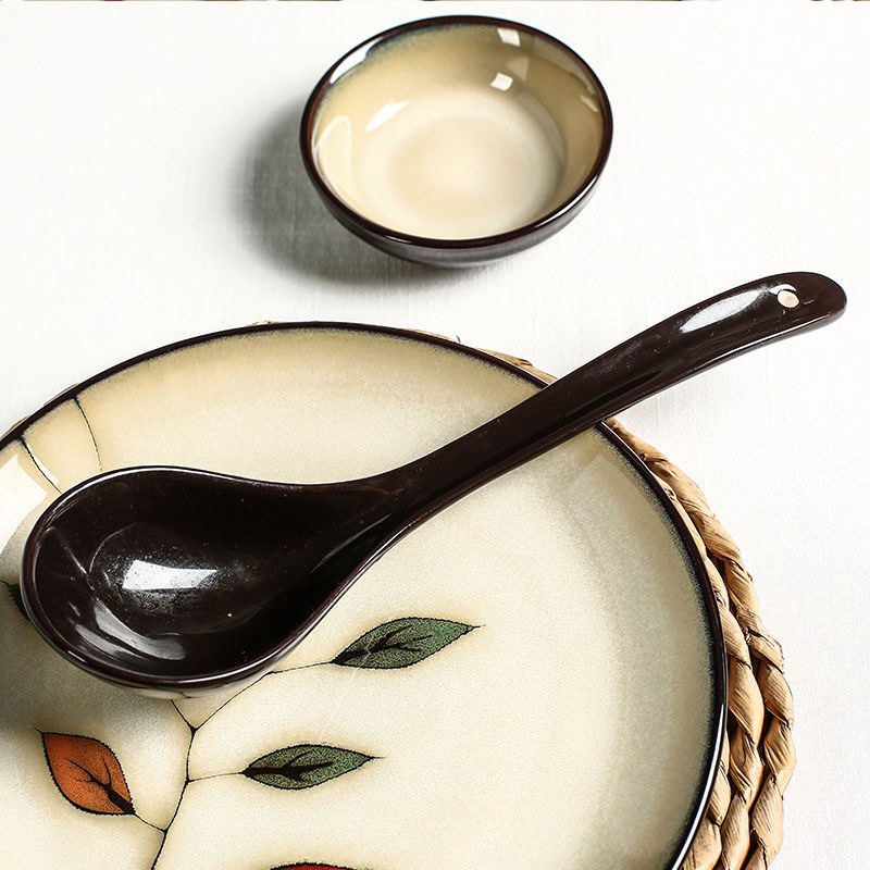 HOA - Bộ bát đĩa lá cành - Gốm sứ tráng men cao cấp