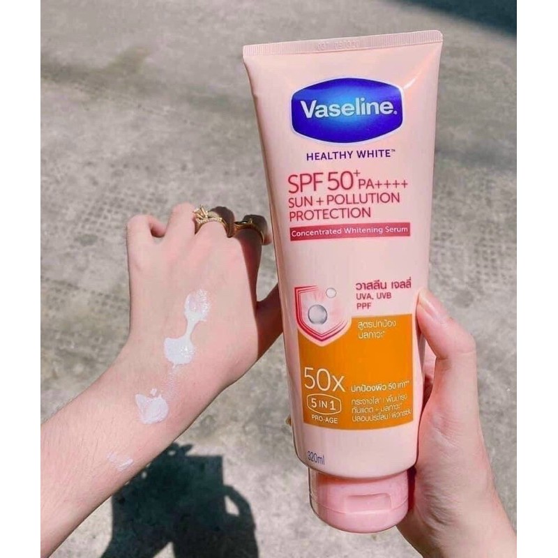 SỮA DƯỠNG THỂ BODY TRẮNG DA VASELINE HEALTHY WHITE THAILAND 50X SPF50+(320ML)