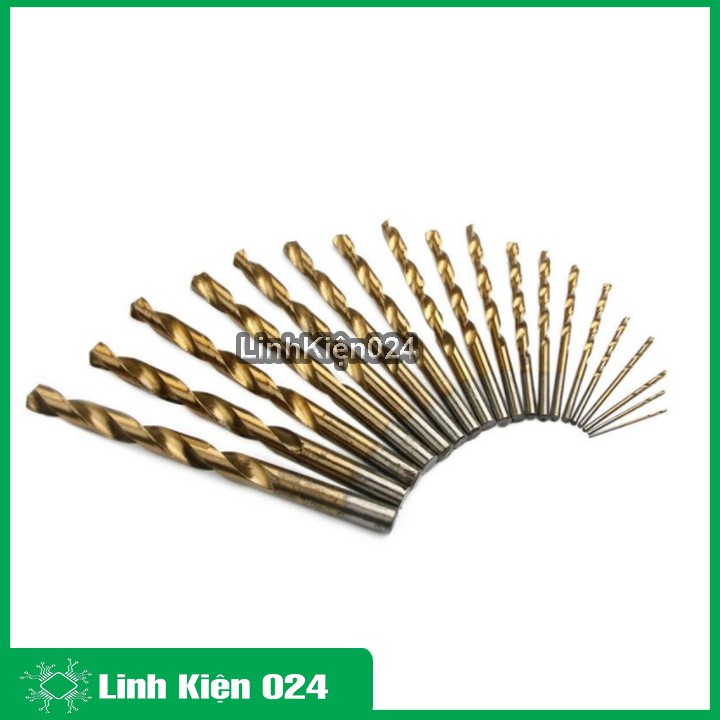 Bộ Mũi Khoan 19 Mũi Vàng Từ 1mm-10mm