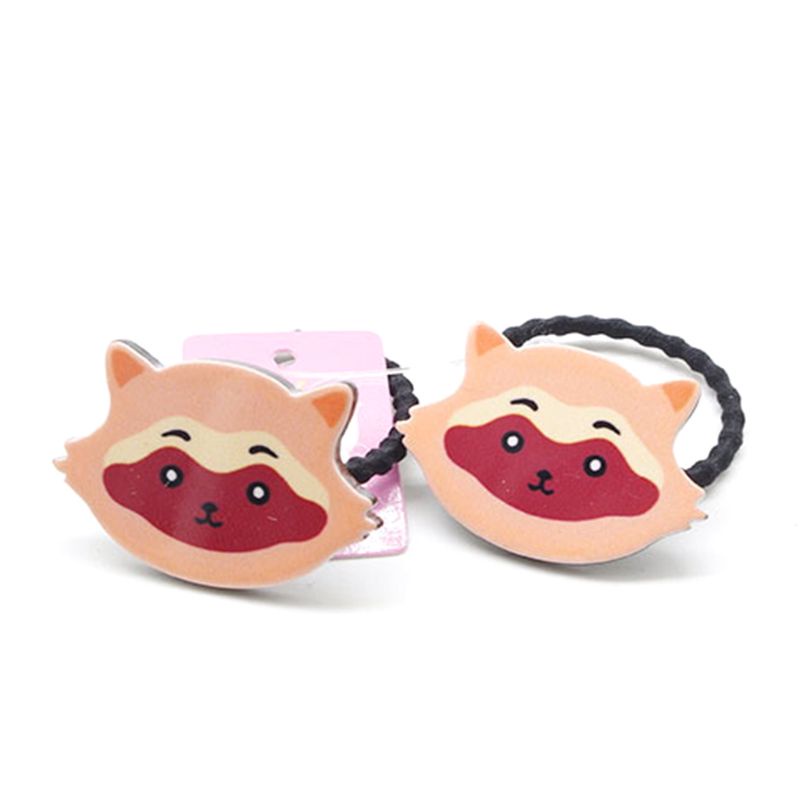 Set 2 Giá Đỡ Buộc Tóc Đuôi Ngựa Hình Thú Hoạt Hình Dễ Thương Cho Bé Gái