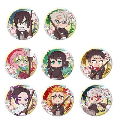 Combo 8 huy hiệu cài áo IN HÌNH Kimetsu no Yaiba Thanh gươm diệt quỷ ver ôm bút lông anime chibi dễ thương