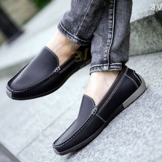 Giầy lười nam da thật