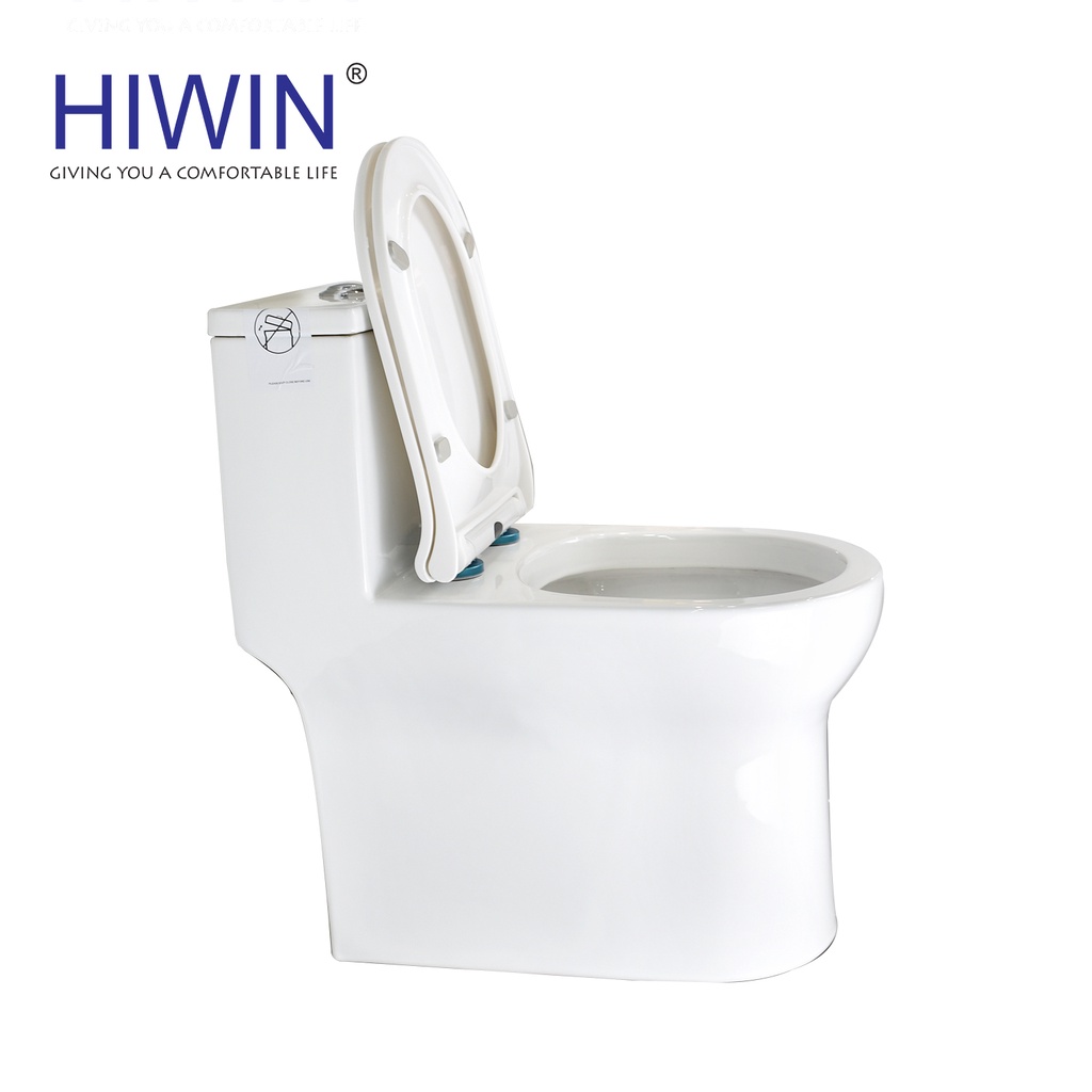 Bồn cầu sứ nguyên khối tráng men chống bám bẩn cao cấp HIWIN MT-5015