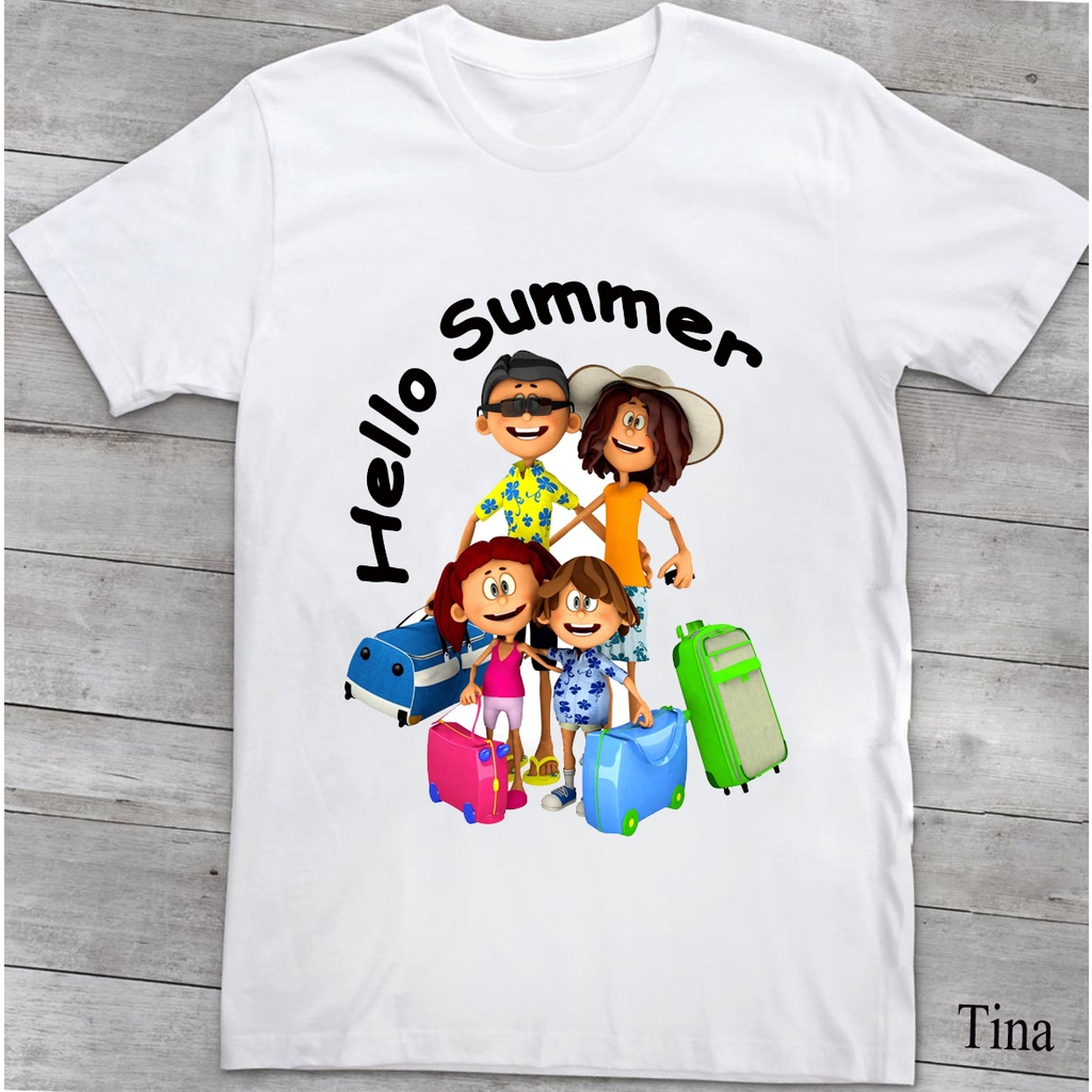 ÁO THUN GIÁ XƯỞNG-ÁO THUN HELLO SUMMER CÁ TÍNH