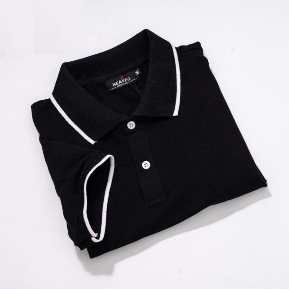 Áo thun polo Viền cổ cộc tay cổ bẻ họa tiết trẻ trung, năng động, nhiều màu sắc, vải mềm mại, thấm mồ hôi | BigBuy360 - bigbuy360.vn