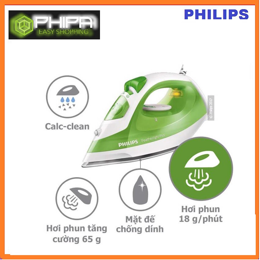 Bàn ủi hơi nước Philips GC1426 - Hãng phân phối chính thức