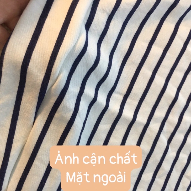 🍂 [Ảnh thật/Tự chụp] Áo kẻ ngang nữ form rộng tay dài basic phong cách Hàn xẻng | BigBuy360 - bigbuy360.vn