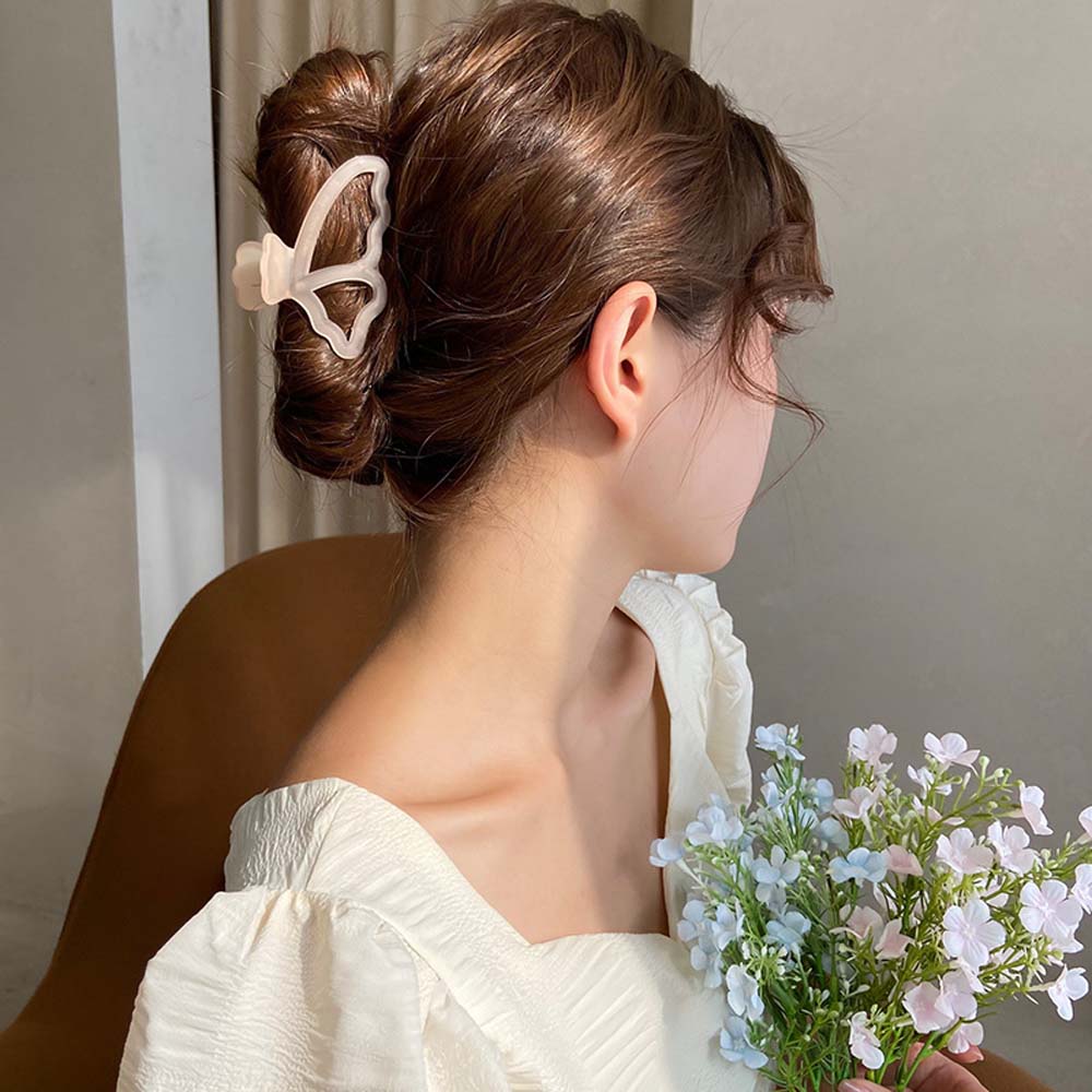 Kẹp tóc bằng nhựa trong suốt màu sắc xinh xắn tùy chọn