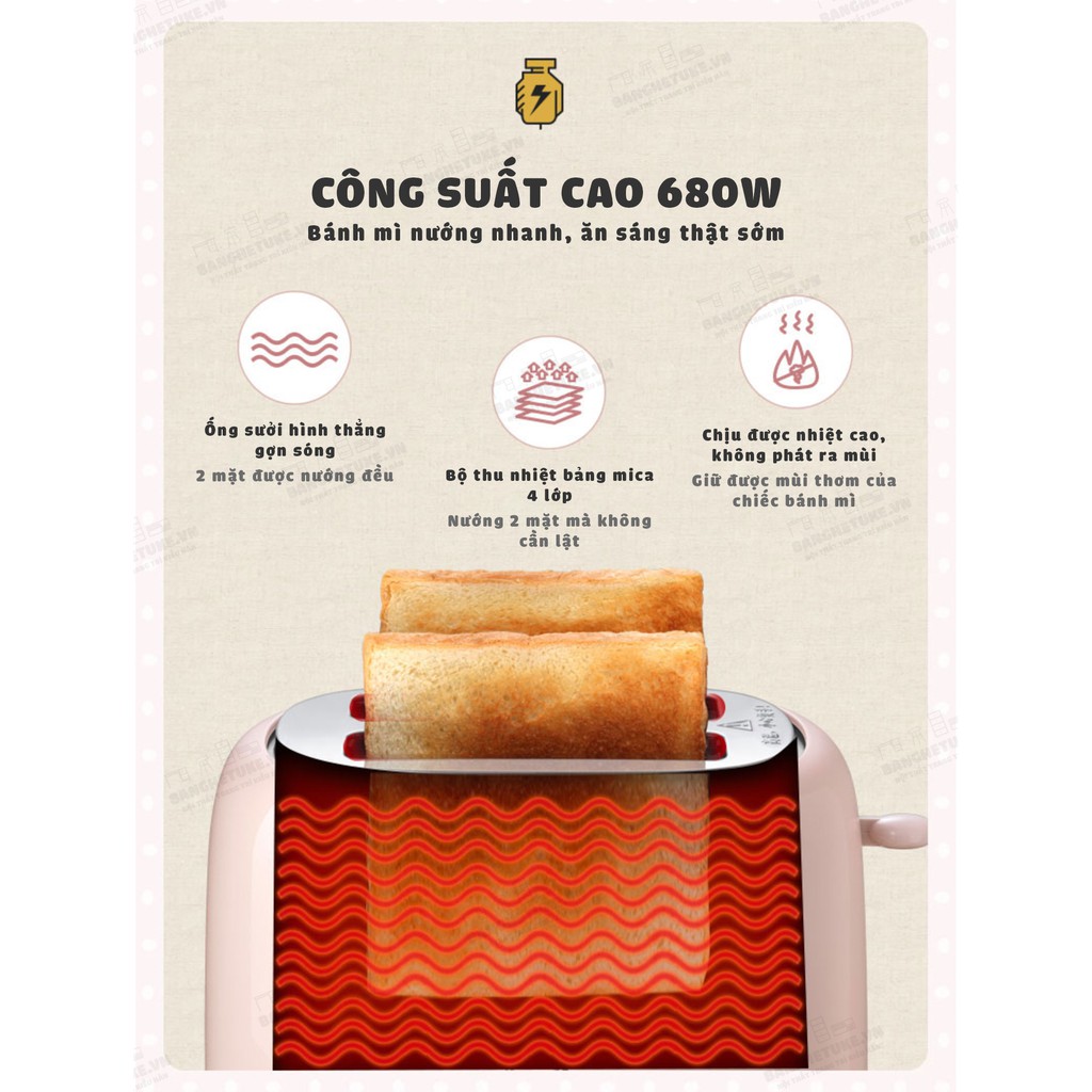 [BH 18 THÁNG] [TẶNG ĐẦU CHUYỂN] Máy nướng bánh mì sandwich Bear DSL-601 chính hãng tiện dụng