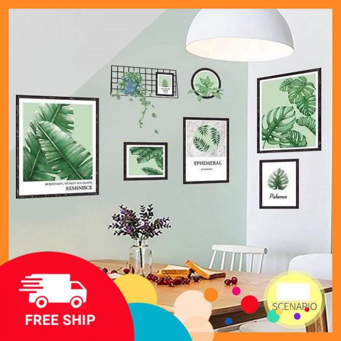 ⚡️𝗙𝗥𝗘𝗘𝗦𝗛𝗜𝗣⚡️ Decal dán tường Khung ảnh xanh