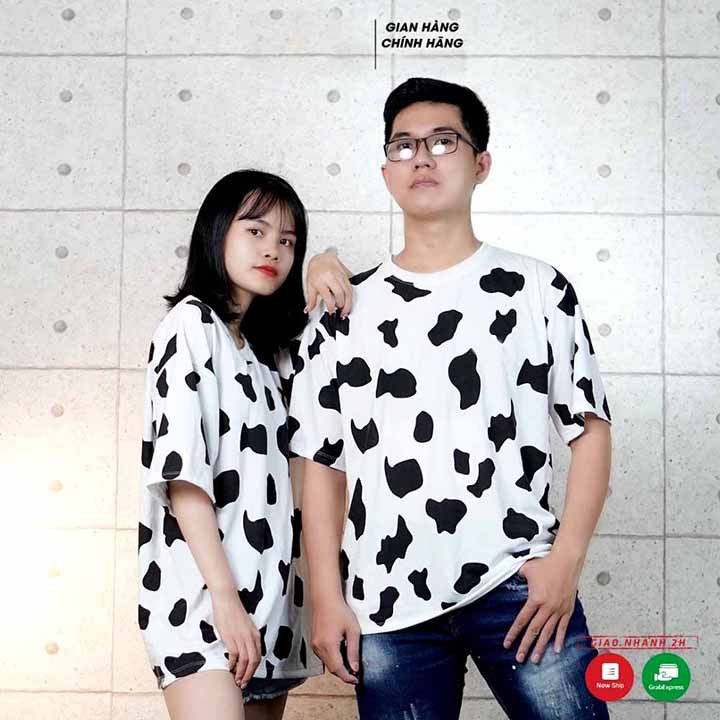 ❤️ GIÁ SIÊU CUTE ❤️ Set bộ bò sữa unisex - quần đùi áo phông tay lỡ vải thun và nỉ nam nữ họa tiết đen trắng hót 2021 | WebRaoVat - webraovat.net.vn
