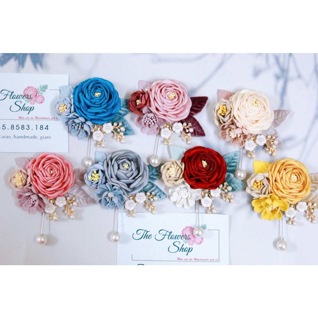 Hoa cài áo handmade cao cấp - Cài áo hoa chùm nổi bật