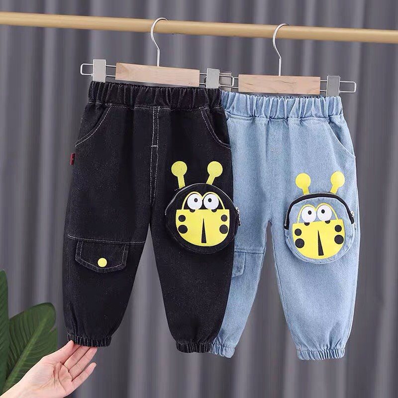 Quần Jean Hình Cánh Cam 2 màu cho bé từ 9-21kg