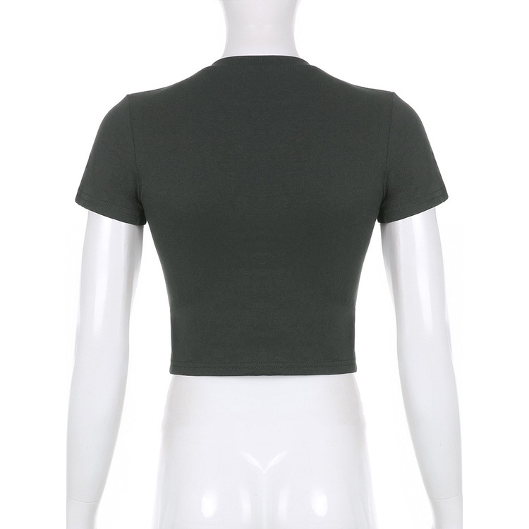 Áo Thun Tay Ngắn Cổ Tròn In Họa Tiết Chân Dung Thời Trang Cá Tính Cho Nữ