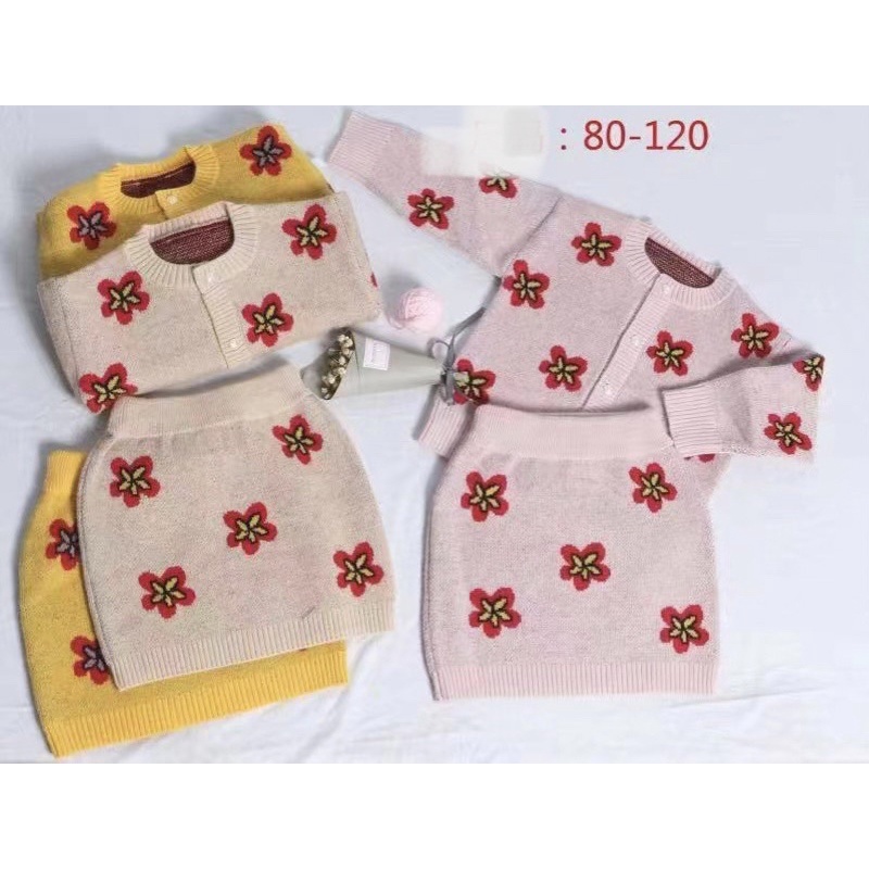 Set chân váy len kèm áo mã 110155