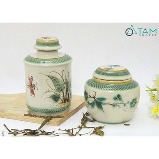 Hũ đựng trà gốm họa tiết cổ xưa số 56 TTTM