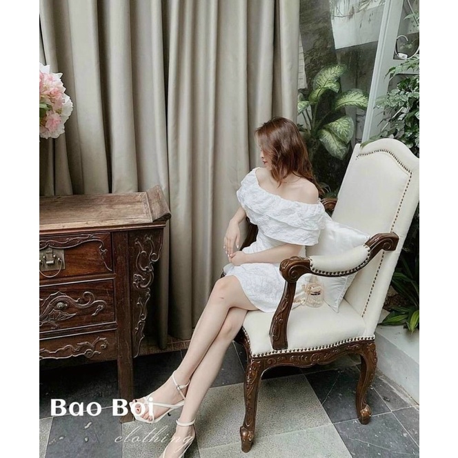 🌈 ĐẦM VÁY GẤM XỐP BẸT VAI 2 LỚP ❤️