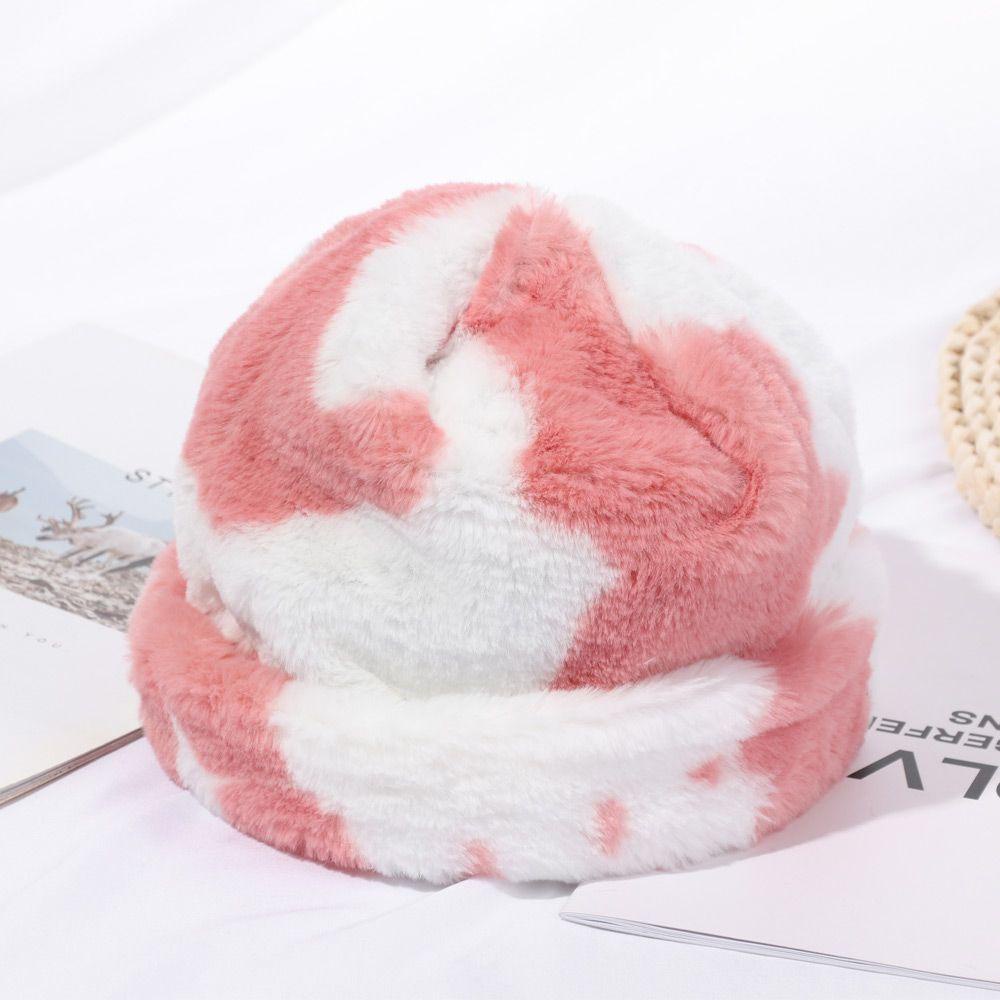 Nón Lông Mềm Màu Cầu Vồng Hình Ngựa Vằn MIHAN1 Skullcap Thời Trang