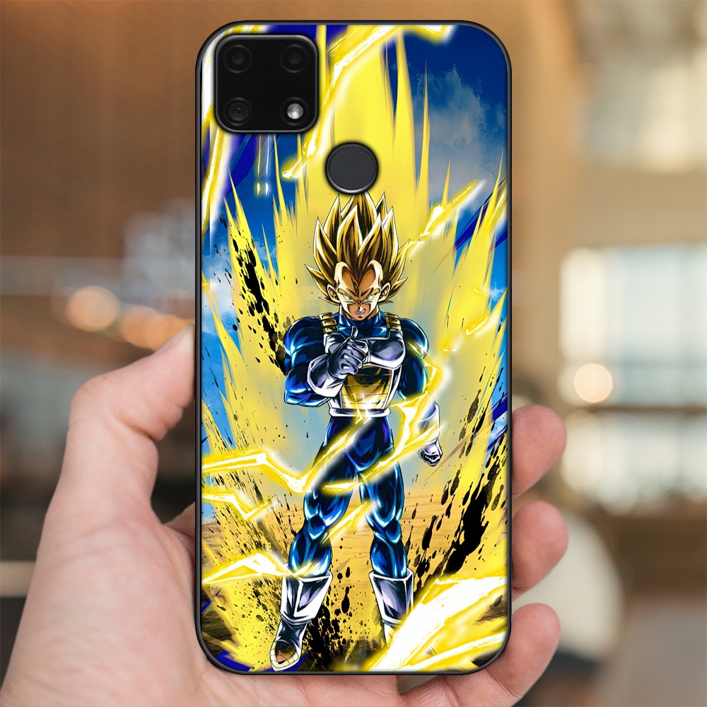 Ốp lưng Realme C25 viền đen in hình Vegeta Dragon Ball