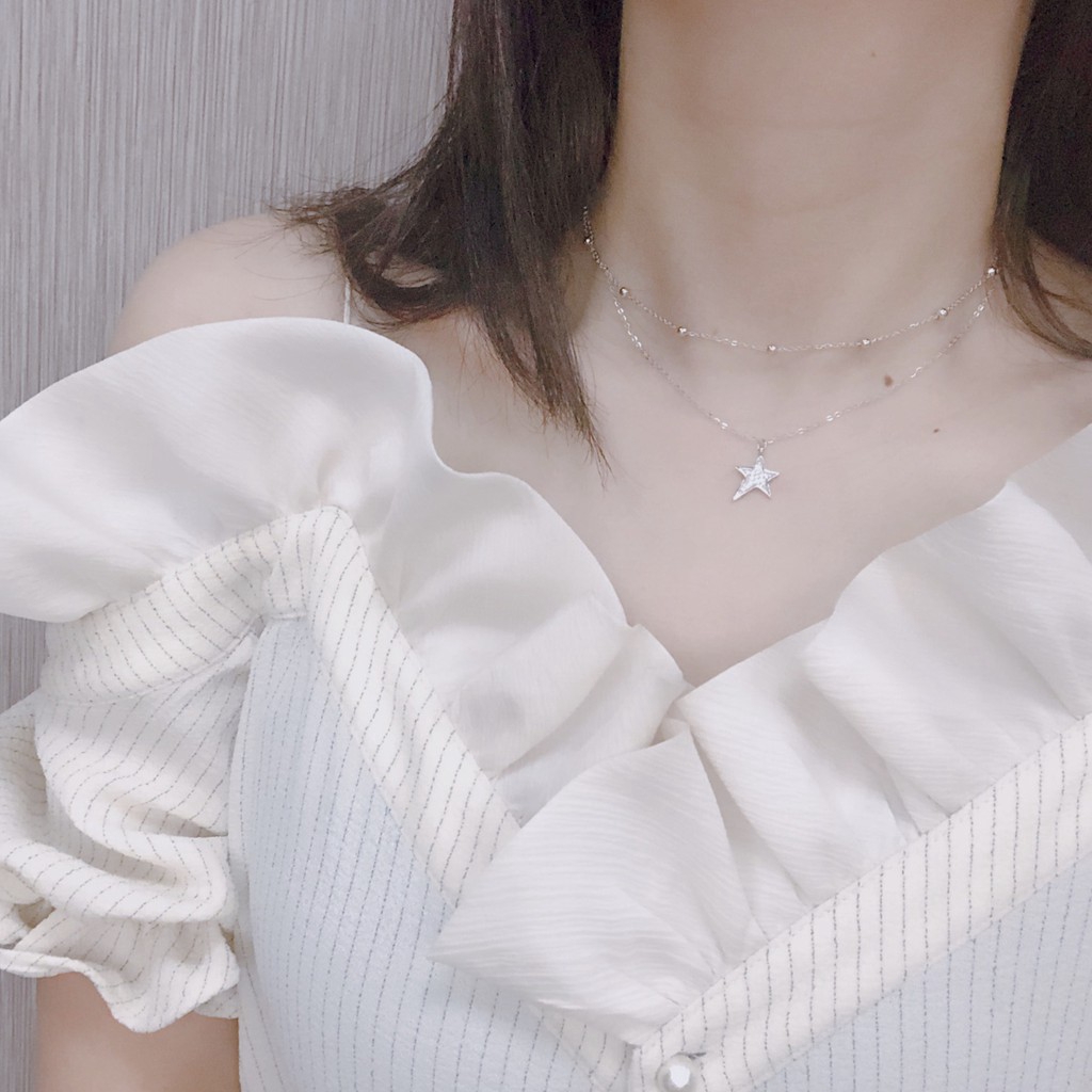 Dây Chuyền MG STUDIO Thiết Kế Hai Lớp Mặt Hình Ngôi Sao Bằng Bạc Sterling 925 | BigBuy360 - bigbuy360.vn