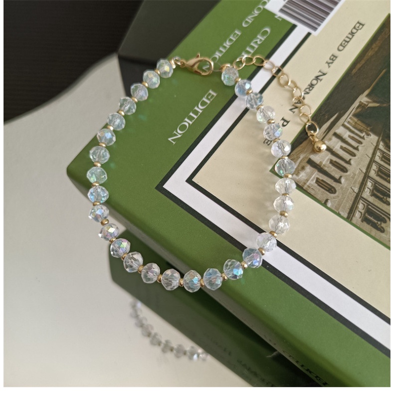 Vòng Tay Pha Lê Trong Suốt Thời Trang Ngọt Ngào Cho Nữ