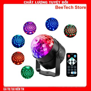 Đèn LED 7 màu vũ trường cảm ứng nhạc, xoay 7 màu sân khấu chớp theo nhạc, nháy theo nhạc