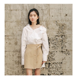 𝗺𝗶𝗲 𝘀𝘁𝘂𝗱𝗶𝗼 - Áo sơ mi lệch vai