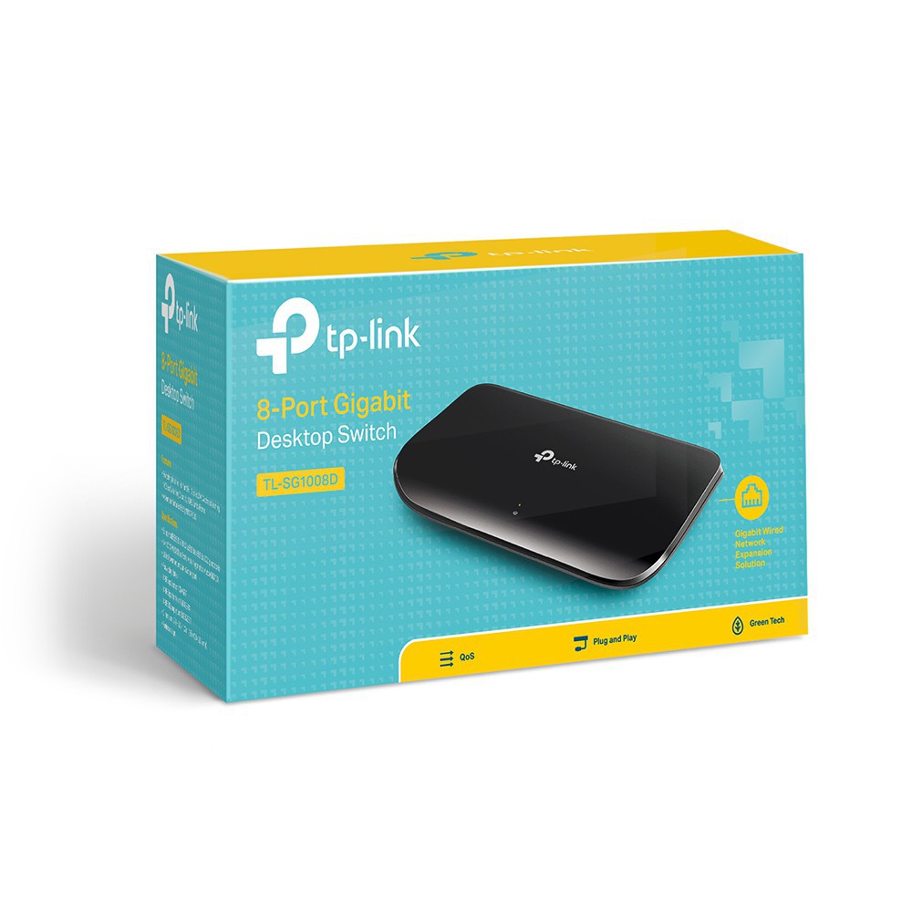 TP-Link gigabit 8 cổng Bộ chia tín hiệu Switch RJ45 10/100/1000Mbps - TL-SG1008D - Hàng Chính Hãng