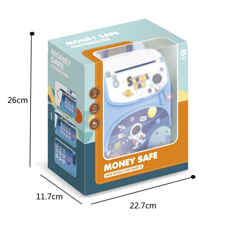 Két sắt vân tay hình balo tiết kiệm tiền - Siêu dễ thương - Quà tặng cho bé