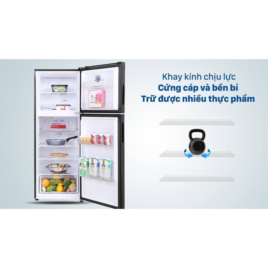 Tủ lạnh Aqua Inverter 211 lít AQR-T238FA(FB) Mới 2021 Đen Gương