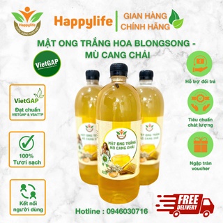 Đặc Sản Mật Ong Trắng Nguyên Chất Mù Căng Chải Happylife chai 1 lít - Thơm Ngon Sánh Mịn, Chuẩn Mật Ong Rừng Tự Nhiên