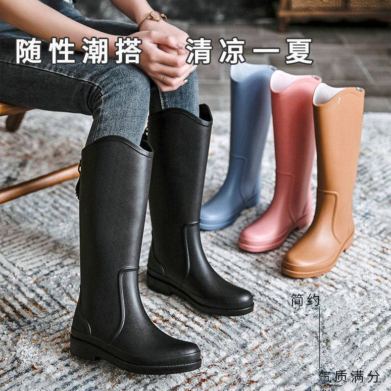 Ủng Đi Mưa Cổ Cao Chống Thấm Nước Thời Trang Cho Người Lớn