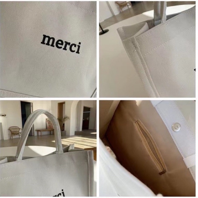 Túi xách Merci đeo vai Canvas đi học, đi làm để đồ du lịch cỡ lớn mẫu mới