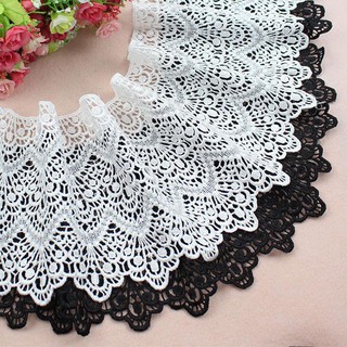 Tấm Vải Ren Dày Màu Trắng Đen Dùng May Quần Áo diy
