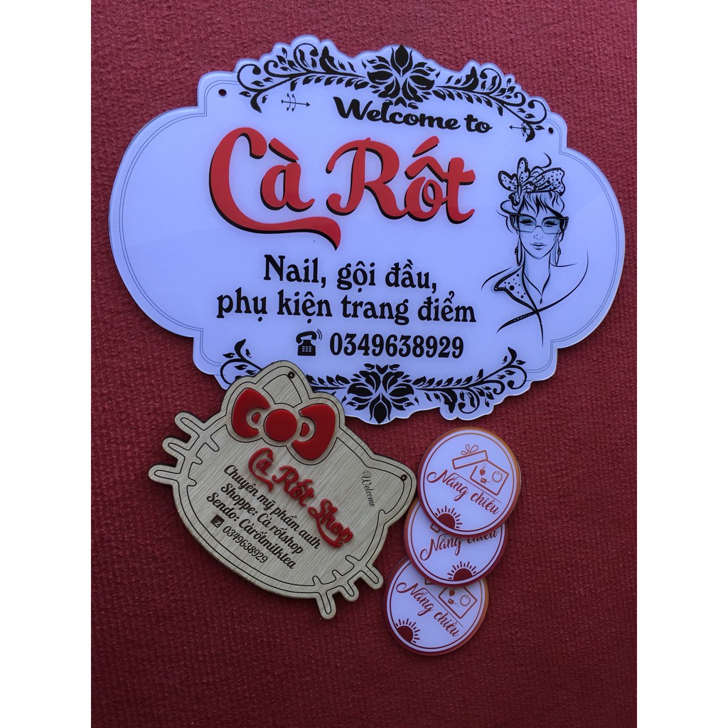 BẢNG HIỆU MICA - in thương hiệu shop bán hàng - Free thiết kế theo yêu cầu