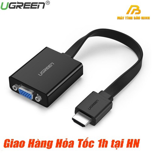 Bộ Chuyển HDMI to VGA Dẹt có Audio Ugreen 40248 - Chính hãng