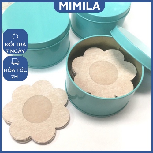 Set 10 Miếng Dán Ngực MIMILA Miếng Dán Nhũ Hoa Chất Liệu Giấy Lụa Dính Siêu Chắc Siêu Tiết Kiệm - MPK021