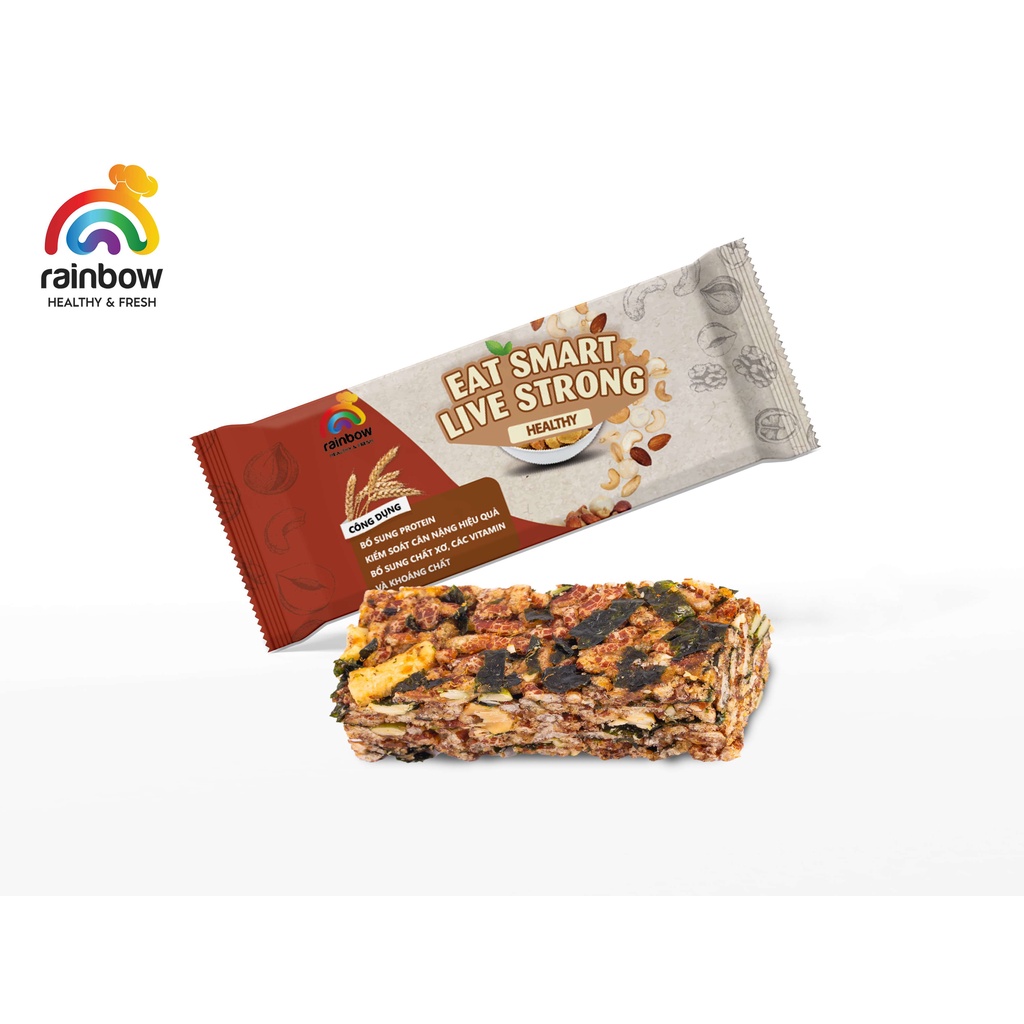 Thanh Gạo Lứt Rong Biển Rainbow Healthy & Fresh Cung Cấp Năng Lượng Bổ Sung Chất Dinh Dưỡng Tức Thì