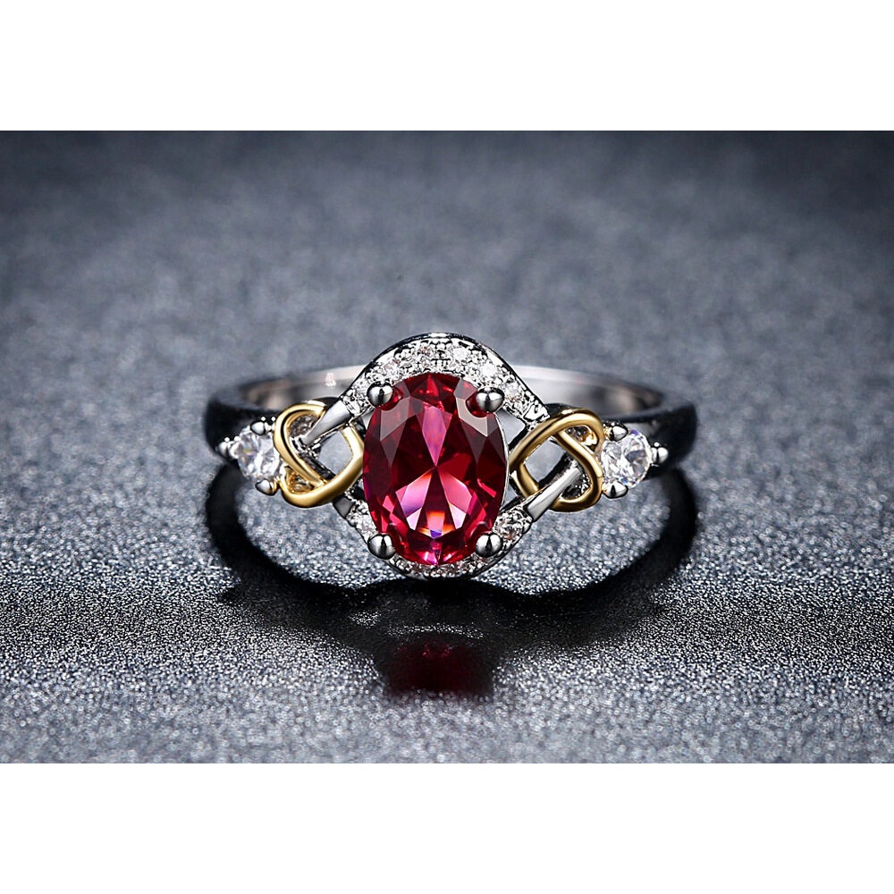 Nhẫn Đính Đá Zircon Lấp Lánh Nhiều Màu Sang Trọng Thời Trang Cho Nữ