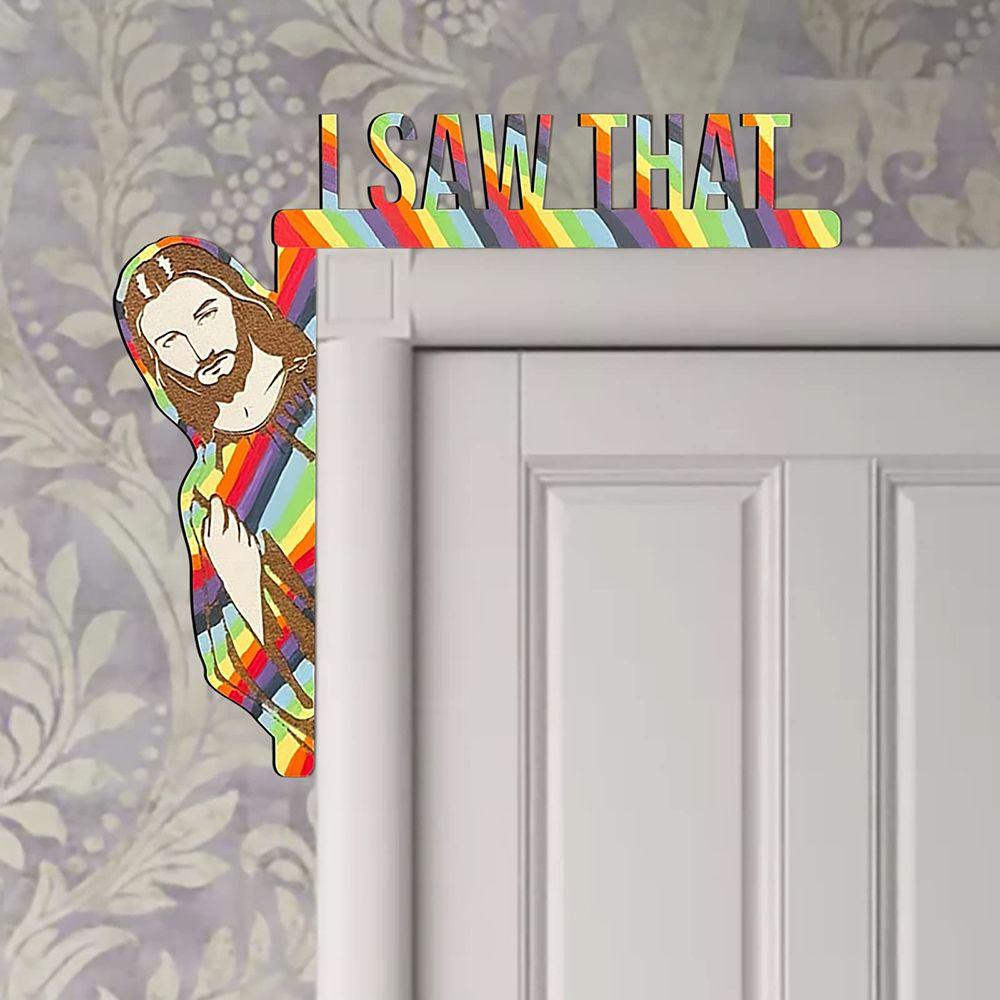 Khung Gỗ Hình Chúa Jesus Trang Trí Góc Cửa